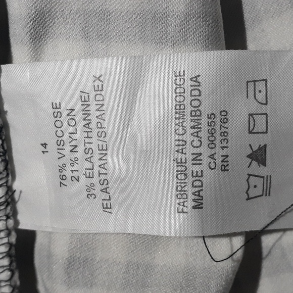 Addition Elle Women's Cropped Ankle Skinny Pants Black White Gingham Size 14 - Picture 8 of 8